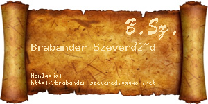 Brabander Szeveréd névjegykártya